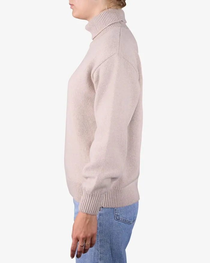 Women Knit Sweaters Colorful Standard Merino Wool Turtleneck Oxblood Red