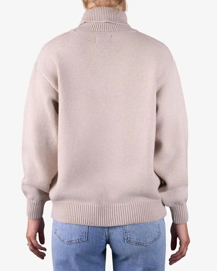 Women Knit Sweaters Colorful Standard Merino Wool Turtleneck Oxblood Red