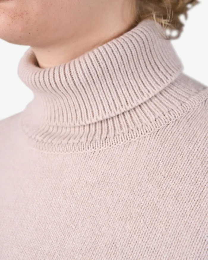 Women Knit Sweaters Colorful Standard Merino Wool Turtleneck Oxblood Red