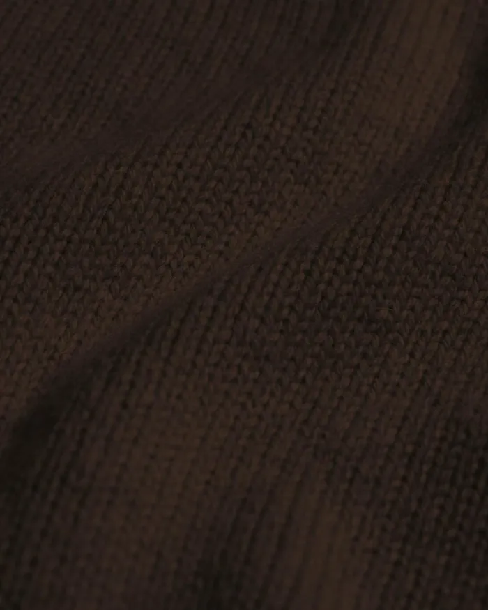 Women Knit Sweaters Colorful Standard Oversized Merino Wool Crew Coffee Brown