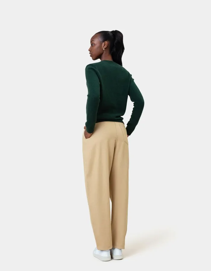Women Knit Sweaters Colorful Standard Women Classic Merino Wool Crew Coffee Brown