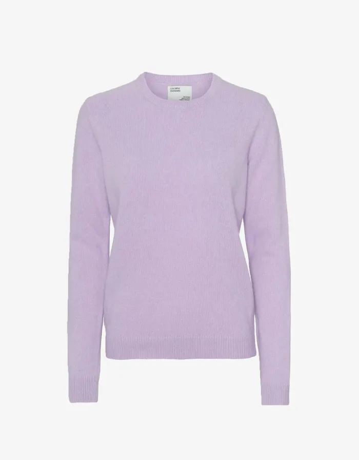 Women Knit Sweaters Colorful Standard Women Classic Merino Wool Crew Soft Lavender Women Knit Sweaters Colorful Standard Women Classic Merino Wool Crew Soft Lavender
