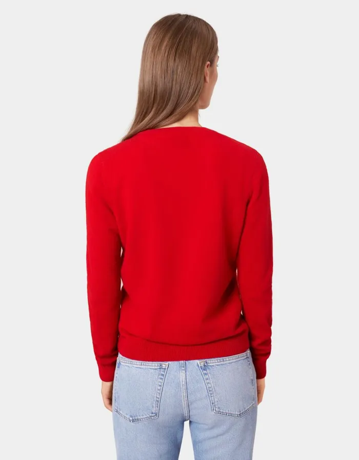 Women Knit Sweaters Colorful Standard Women Light Merino Wool Crew Coffee Brown