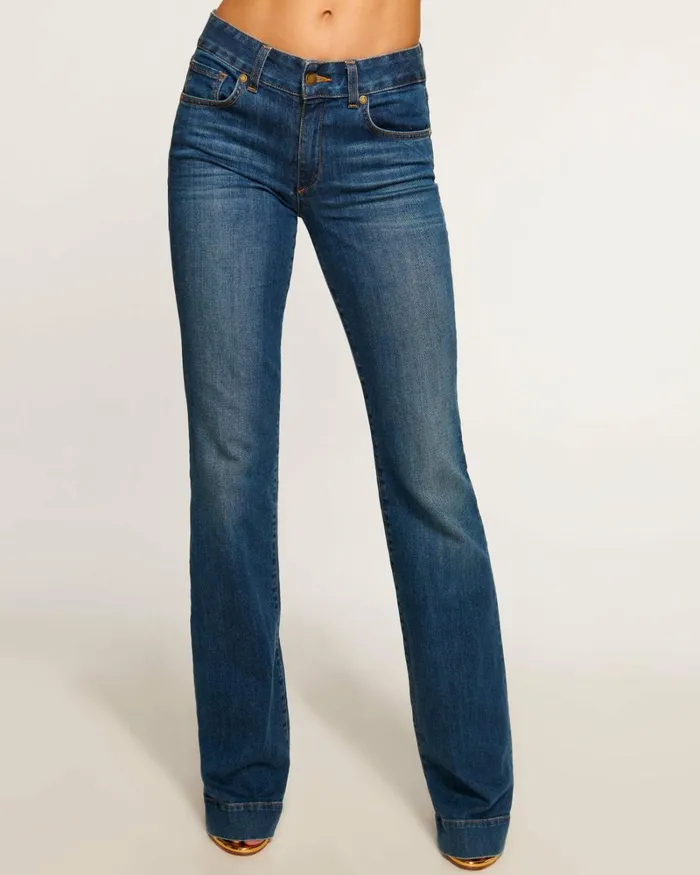 Women Kyle Low Rise Flare Medium Wash Ramy Brook Denim