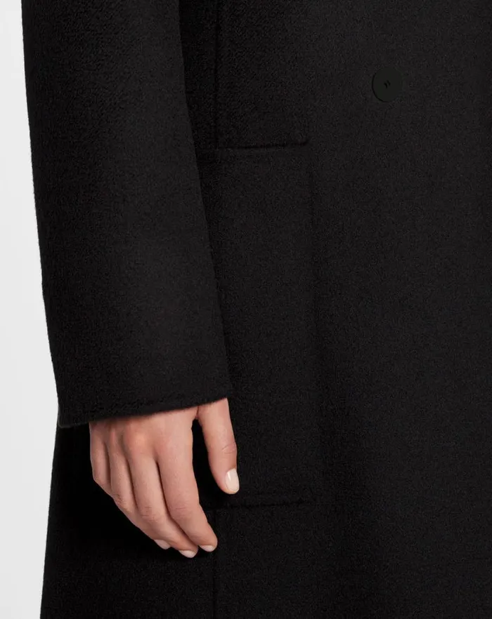 Women Lanvin Coats and Jackets Long Coat In Doublefaced Cashmere Black Women Lanvin Coats and Jackets Long Coat In Doublefaced Cashmere Black