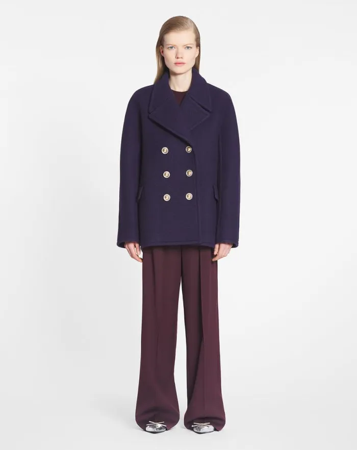 Women Lanvin Coats and Jackets Pea Coat Japanese Ink Women Lanvin Coats and Jackets Pea Coat Japanese Ink