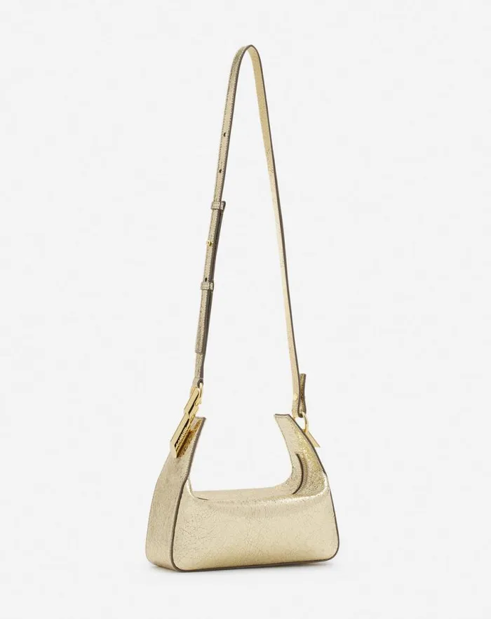 Women Lanvin Crossbody Bags and Shoulder Bags Haute Squence Clutch Bag In Crackled Metallic Leather Gold Women Lanvin Crossbody Bags and Shoulder Bags Haute Squence Clutch Bag In Crackled Metallic Leather Gold