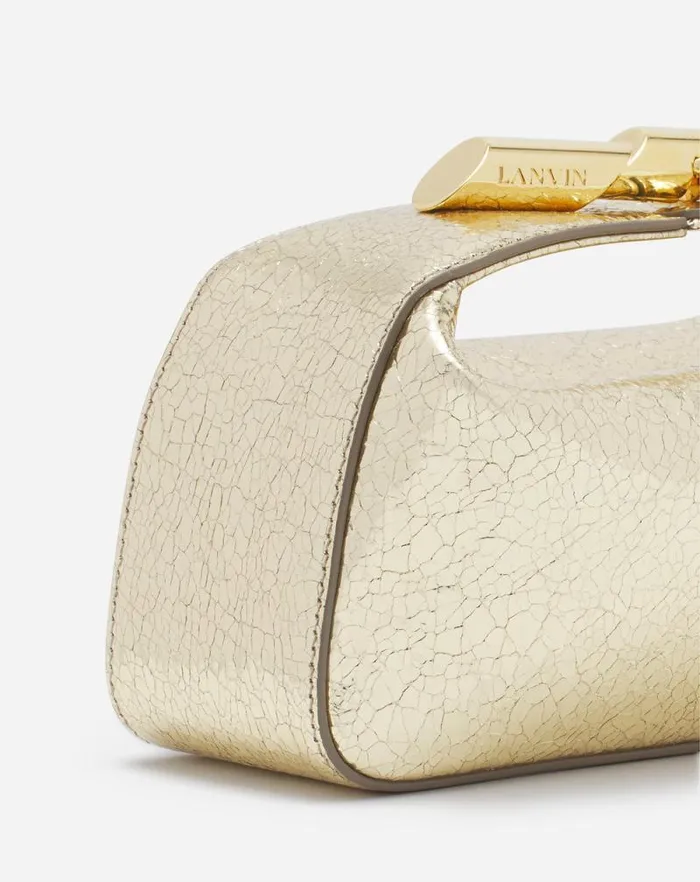 Women Lanvin Crossbody Bags and Shoulder Bags Haute Squence Clutch Bag In Crackled Metallic Leather Gold Women Lanvin Crossbody Bags and Shoulder Bags Haute Squence Clutch Bag In Crackled Metallic Leather Gold
