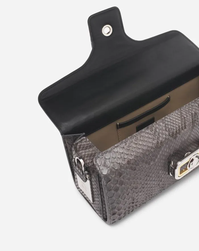 Women Lanvin Crossbody Bags and Shoulder Bags Medium Pencil Cat Bag In Python Anthracite Women Lanvin Crossbody Bags and Shoulder Bags Medium Pencil Cat Bag In Python Anthracite