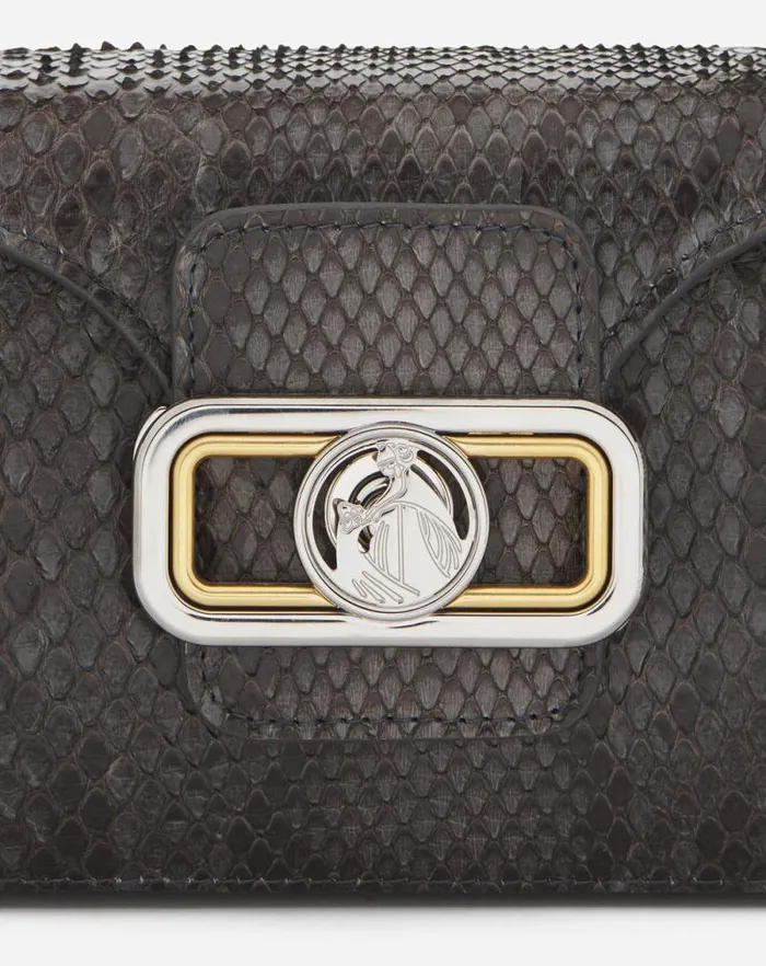 Women Lanvin Crossbody Bags and Shoulder Bags Medium Pencil Cat Bag In Python Anthracite Women Lanvin Crossbody Bags and Shoulder Bags Medium Pencil Cat Bag In Python Anthracite