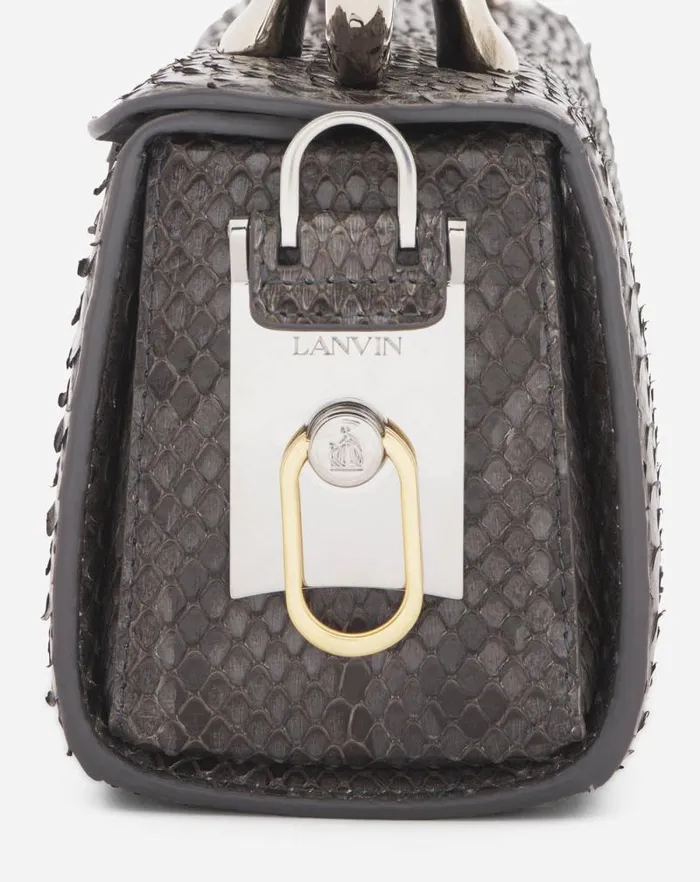 Women Lanvin Crossbody Bags and Shoulder Bags Medium Pencil Cat Bag In Python Anthracite Women Lanvin Crossbody Bags and Shoulder Bags Medium Pencil Cat Bag In Python Anthracite