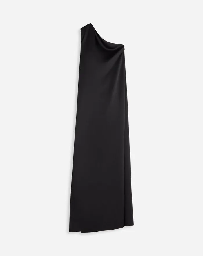 Women Lanvin Dresses Asymmetrical Ribbon Dress Black