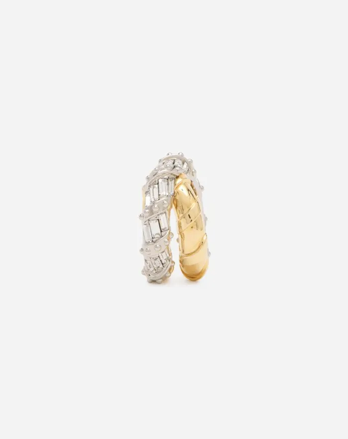 Women Lanvin Jewelry Baguettes Melodie Ring Goldcrystal Women Lanvin Jewelry Baguettes Melodie Ring Goldcrystal
