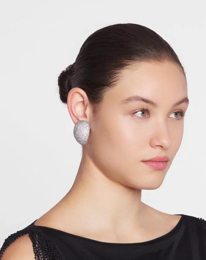 Women Lanvin Jewelry Haute Squence Rhinestone Earrings Silvercrystal Women Lanvin Jewelry Haute Squence Rhinestone Earrings Silvercrystal