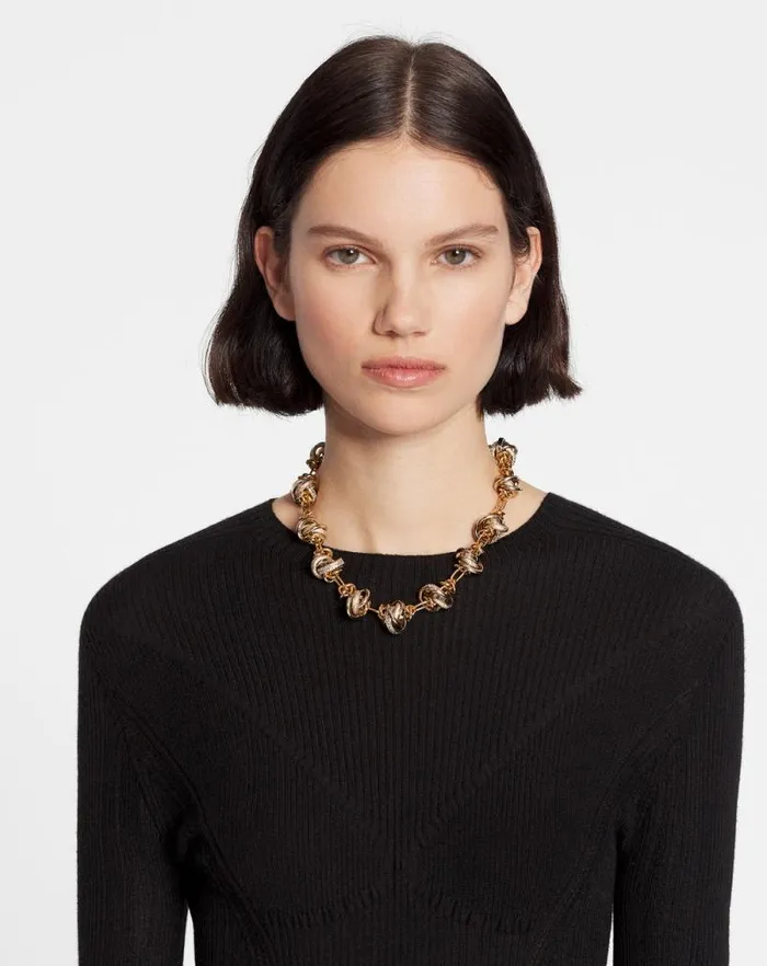 Women Lanvin Jewelry Partition By Lanvin Knot Necklace Goldcrystal Women Lanvin Jewelry Partition By Lanvin Knot Necklace Goldcrystal