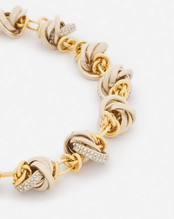 Women Lanvin Jewelry Partition By Lanvin Knot Necklace Goldcrystal Women Lanvin Jewelry Partition By Lanvin Knot Necklace Goldcrystal