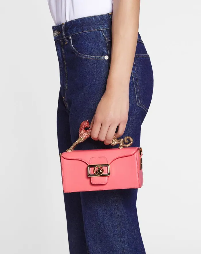 Women Lanvin Pencil Nano Pencil Cat Bag In Leather And Rhinestones Venusdune Women Lanvin Pencil Nano Pencil Cat Bag In Leather And Rhinestones Venusdune