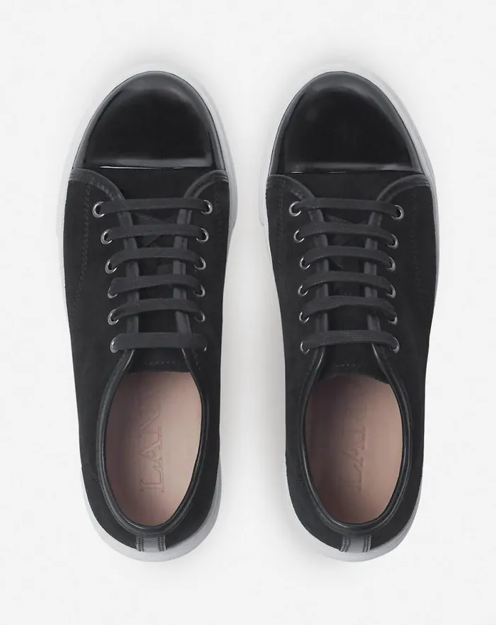 Women Lanvin Sneakers Dbb1 Sneakers In Suede And Patent Leather Black Women Lanvin Sneakers Dbb1 Sneakers In Suede And Patent Leather Black