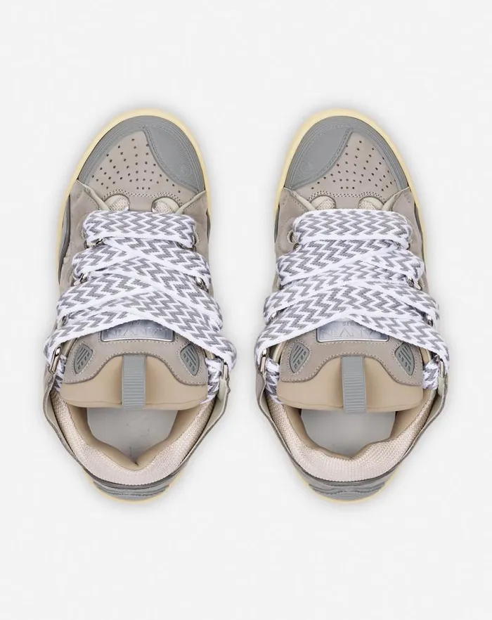 Women Lanvin Sneakers Leather Curb Sneakers Grey Women Lanvin Sneakers Leather Curb Sneakers Grey