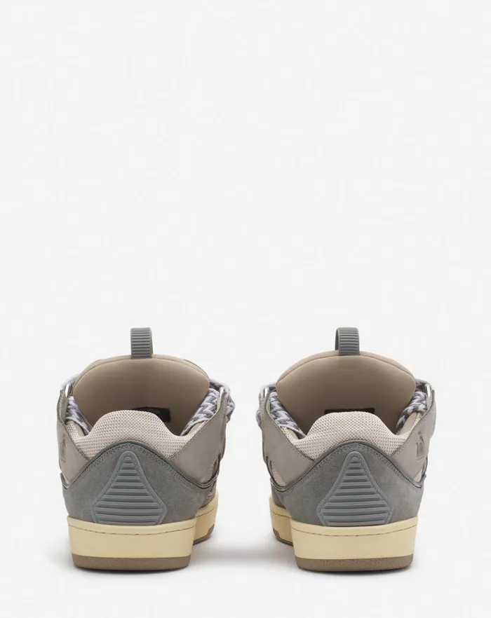 Women Lanvin Sneakers Leather Curb Sneakers Grey Women Lanvin Sneakers Leather Curb Sneakers Grey