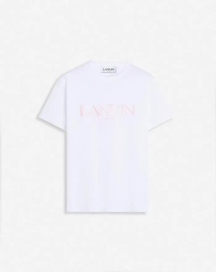 Women Lanvin TShirts and Sweatshirts Lanvin Embroidered Tshirt Optic White