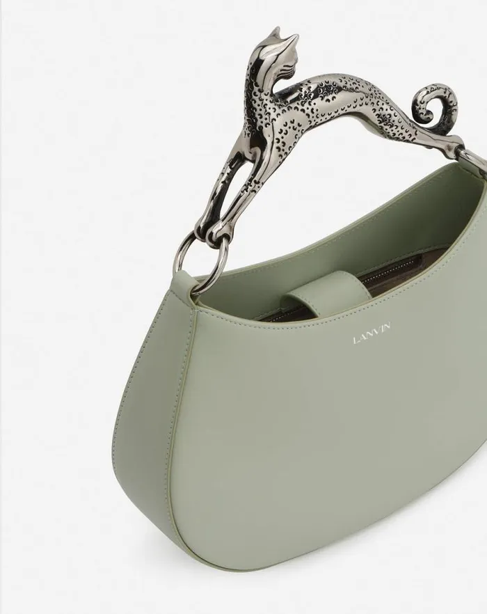 Women Lanvin Tote Bags and Top Handle Bags Hobo Cat Leather Bag Sage Women Lanvin Tote Bags and Top Handle Bags Hobo Cat Leather Bag Sage