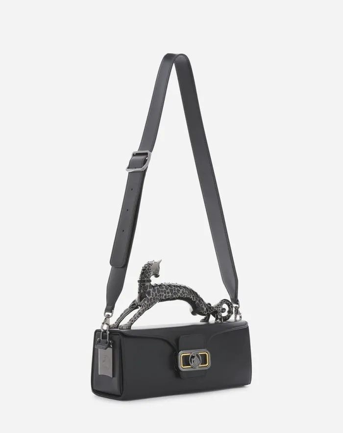 Women Lanvin Tote Bags and Top Handle Bags Medium Leather Pencil Cat Bag Black Women Lanvin Tote Bags and Top Handle Bags Medium Leather Pencil Cat Bag Black