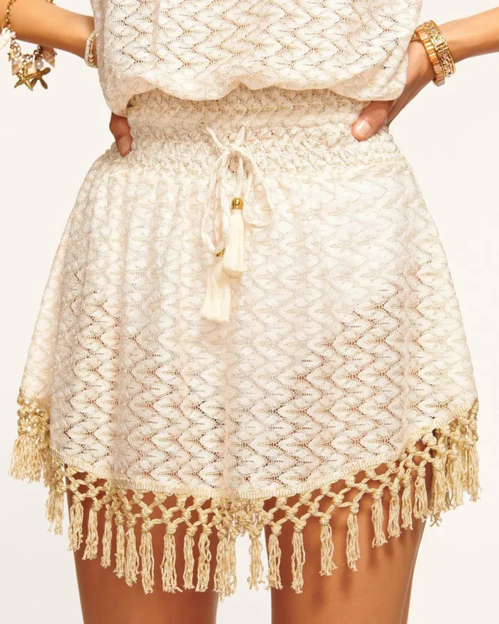 Women Lauryn Mini Coverup Dress White Zigzag Ramy Brook Swimwear