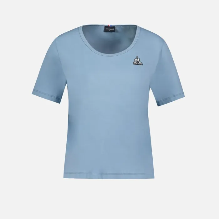 Women Le Coq Sportif Tshirts Polos Shirts And Tops Essentiels Tshirt Femme Faded Denim Women Le Coq Sportif Tshirts Polos Shirts And Tops Essentiels Tshirt Femme Faded Denim
