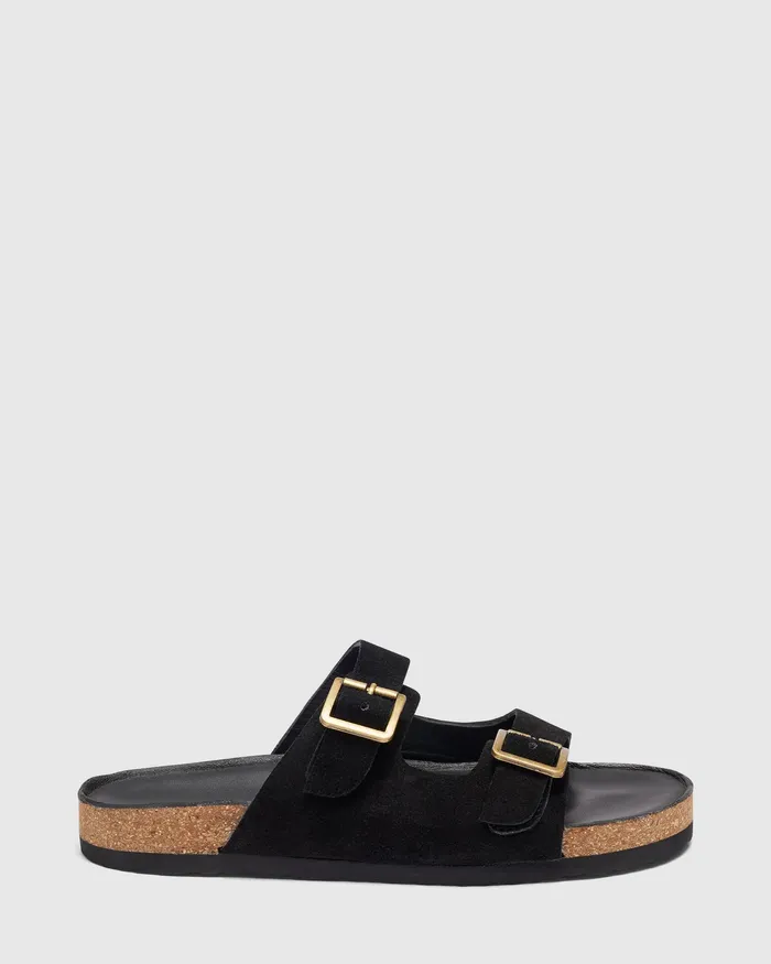 Women Leather Sandals NOVO Shoes SANTO BLACK Sandals