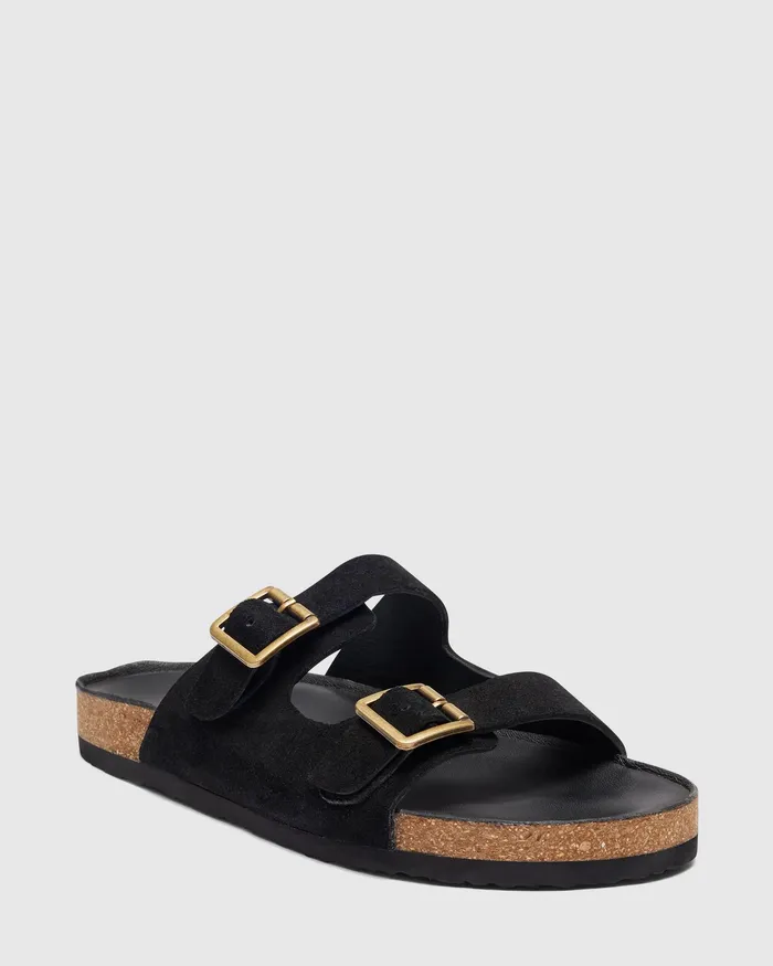 Women Leather Sandals NOVO Shoes SANTO BLACK Sandals