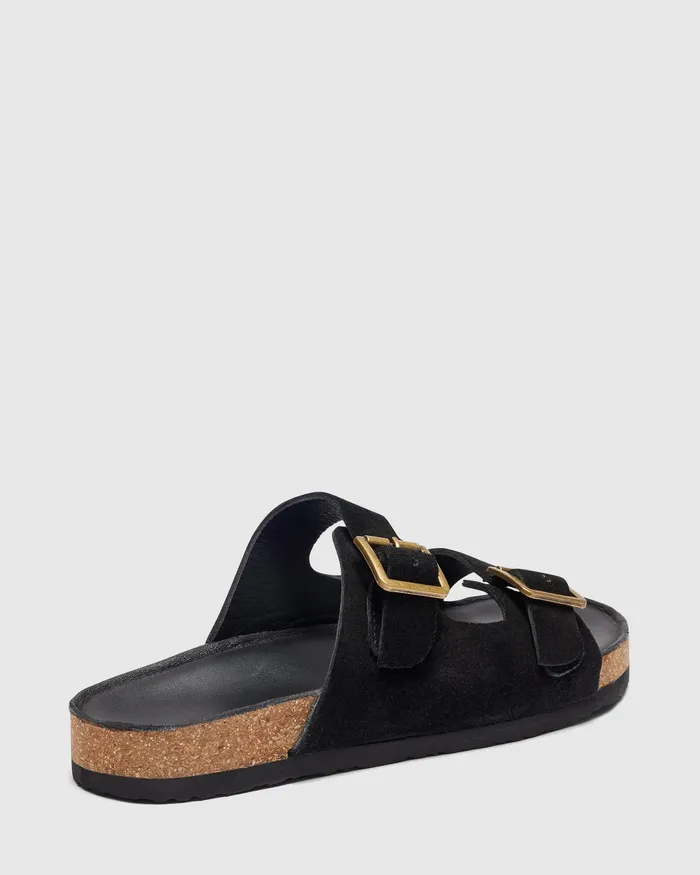 Women Leather Sandals NOVO Shoes SANTO BLACK Sandals