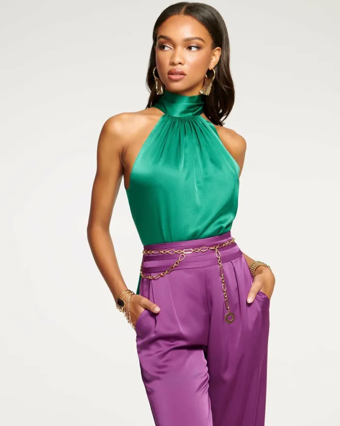 Women Lori High Neck Tank Top Sandstone Ramy Brook Tops