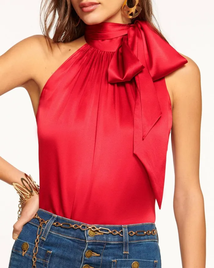 Women Lori High Neck Tank Top Sandstone Ramy Brook Tops