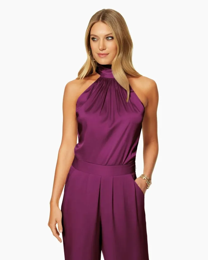 Women Lori High Neck Tank Top Sandstone Ramy Brook Tops