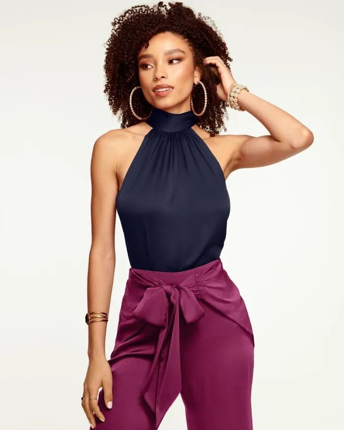 Women Lori High Neck Tank Top Sandstone Ramy Brook Tops