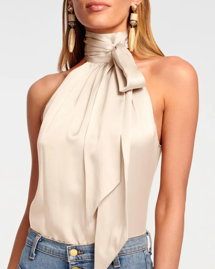 Women Lori High Neck Tank Top Sandstone Ramy Brook Tops