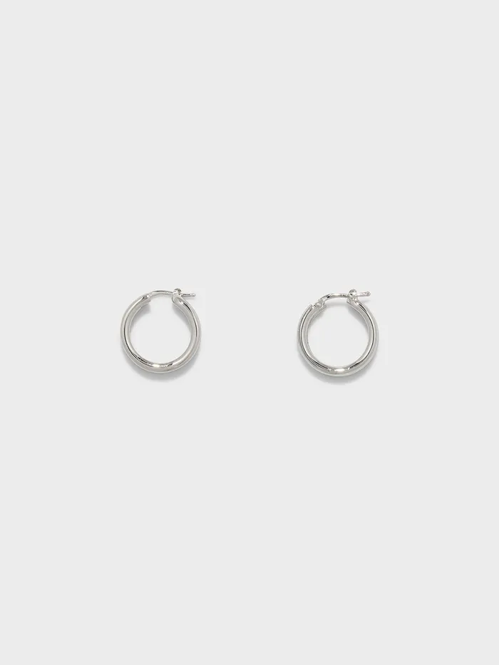 Women Lumi PalladiumPlated Hoop Earrings Aeyde Earrings