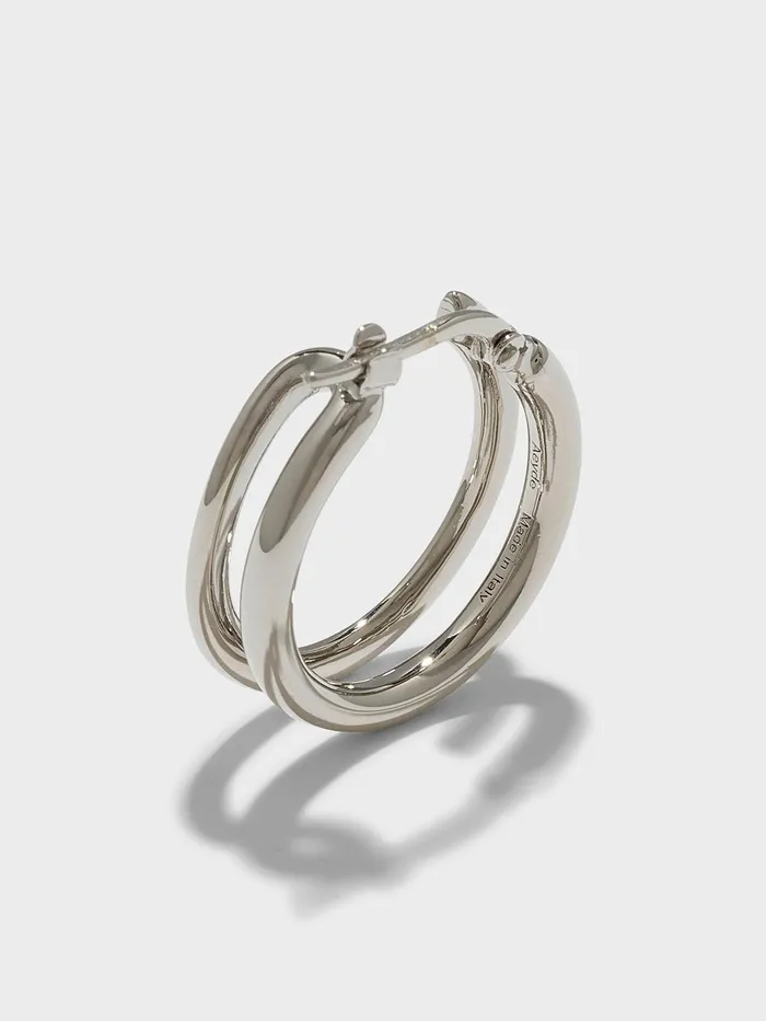 Women Lumi PalladiumPlated Hoop Earrings Aeyde Earrings