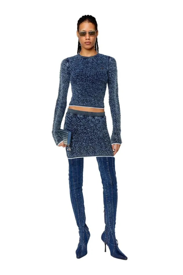 Women MCreta Blue Diesel Knitwear
