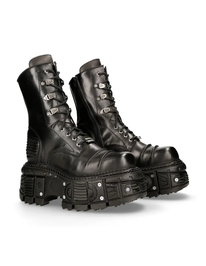 WomenMen Ankle Boot Black Imperfect MTank005cC1 New Rock Boots