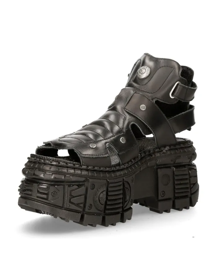 WomenMen Ankle Boot Black Tank MBios131C2 New Rock Platform WomenMen Ankle Boot Black Tank MBios131C2 New Rock Platform