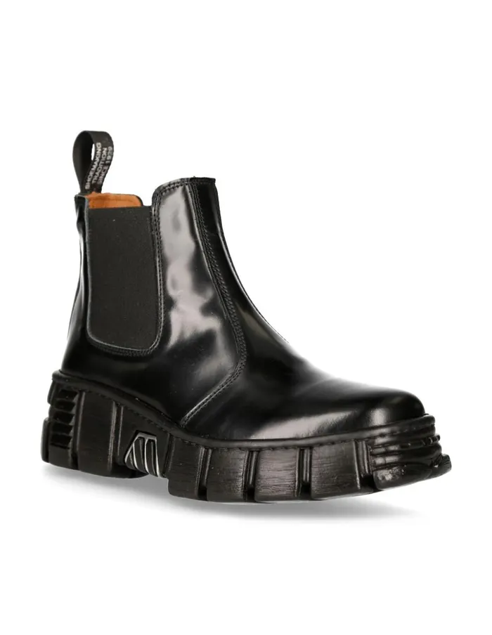 WomenMen Ankle Boot Black Tower MWall007nC2 New Rock Boots WomenMen Ankle Boot Black Tower MWall007nC2 New Rock Boots