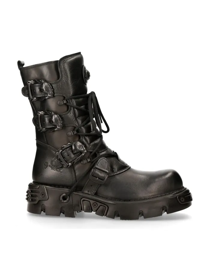 WomenMen Boot Black Reactor M391S18 New Rock Boots WomenMen Boot Black Reactor M391S18 New Rock Boots