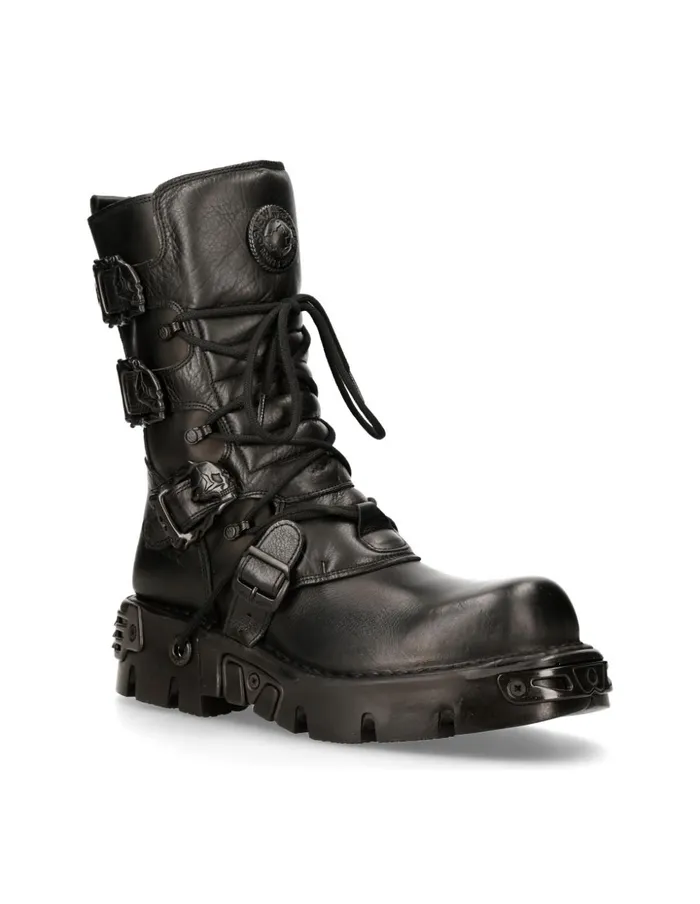 WomenMen Boot Black Reactor M391S18 New Rock Boots WomenMen Boot Black Reactor M391S18 New Rock Boots