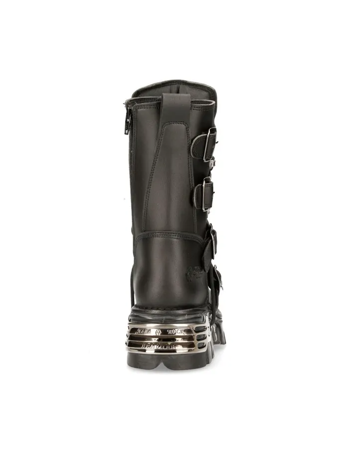 WomenMen Boot Black Reactor With Laces M373S7 New Rock Boots WomenMen Boot Black Reactor With Laces M373S7 New Rock Boots