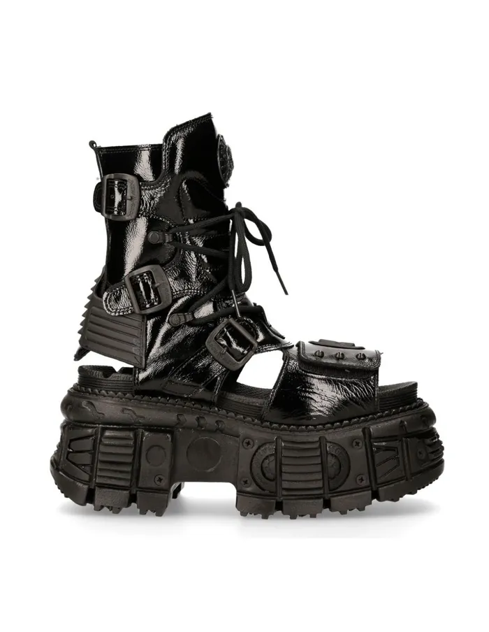 WomenMen Boot Black Tank MBios107S5 New Rock Platform WomenMen Boot Black Tank MBios107S5 New Rock Platform