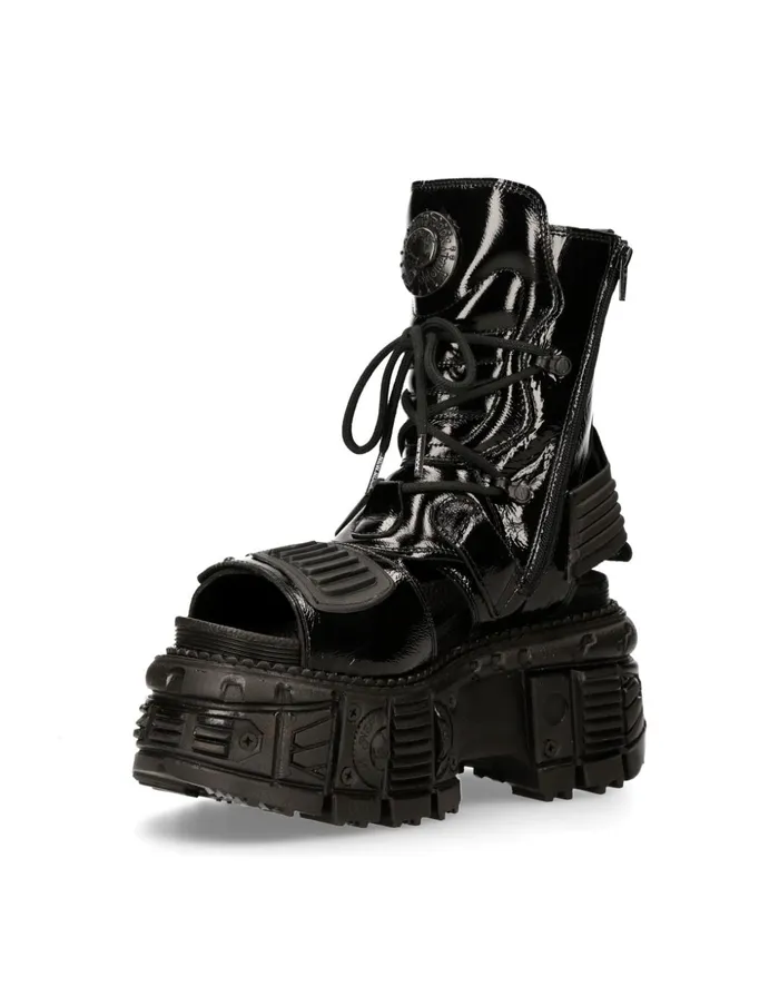 WomenMen Boot Black Tank MBios107S5 New Rock Platform WomenMen Boot Black Tank MBios107S5 New Rock Platform