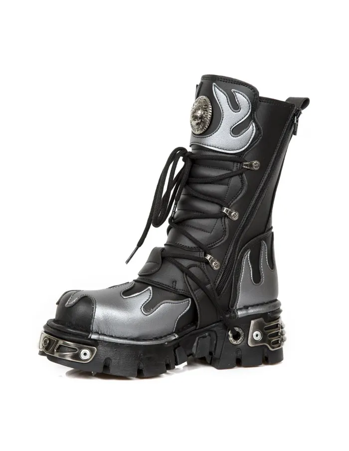 WomenMen Boot Metallic M591C42 New Rock Boots WomenMen Boot Metallic M591C42 New Rock Boots