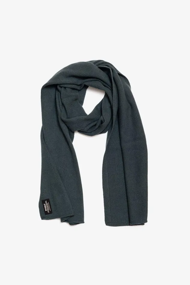 WomenMen Dark Green Wool Scarf Ecoalf Hats And Scarves
